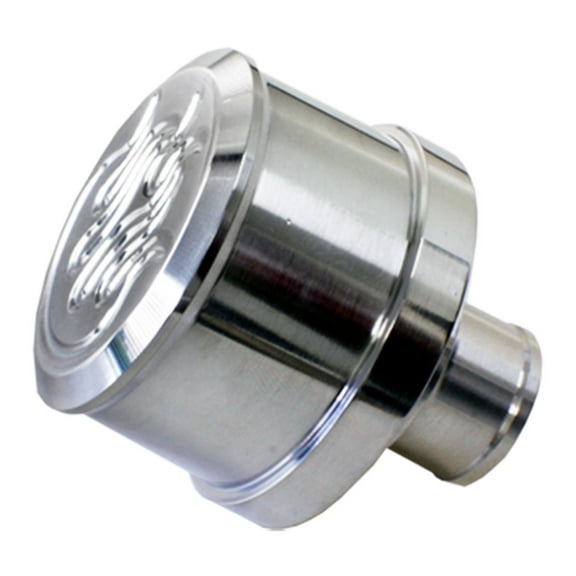 Flamed Chrome Aluminum Push-In Breather For Chevy Ford Valve Cover Holes
