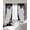 Black, variant on Vintage Paris Blackout Curtains for Bedroom/Living Room, Thermal Insulated Kitchen Curtains, Chic Shabby Retro Landscape Black White Grommet Darkening Window Treatment Drapes 42"x63"x2