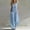 *Blue, variant on Women's Linen Blend Sleeveless Jumpsuit ,Solid Color Casual Long Romper Blue,Womens Plus XXL