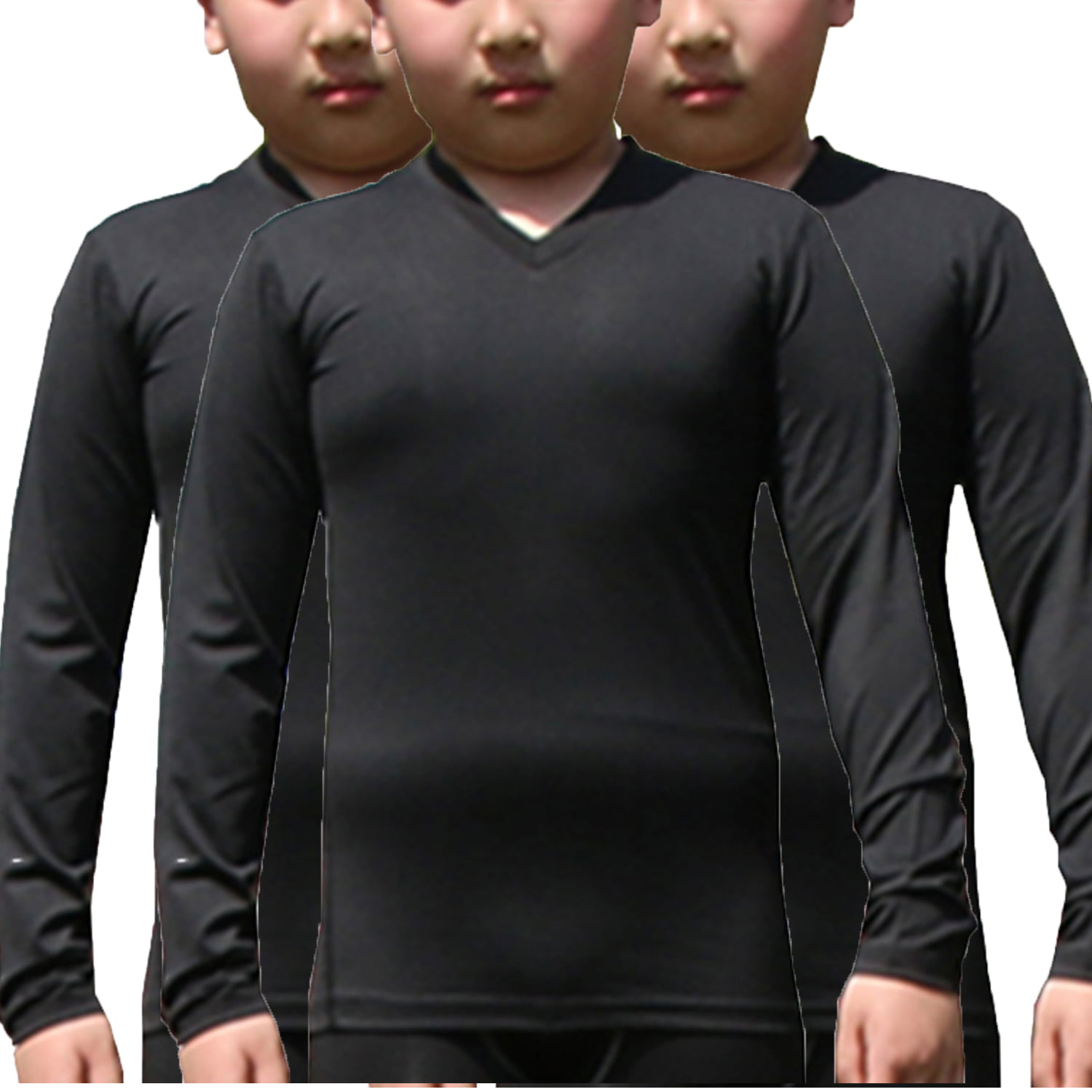LANBAOSI Boys&Girls Fleece Thermal Long Sleeve Compression Underwear T-Shirt 
