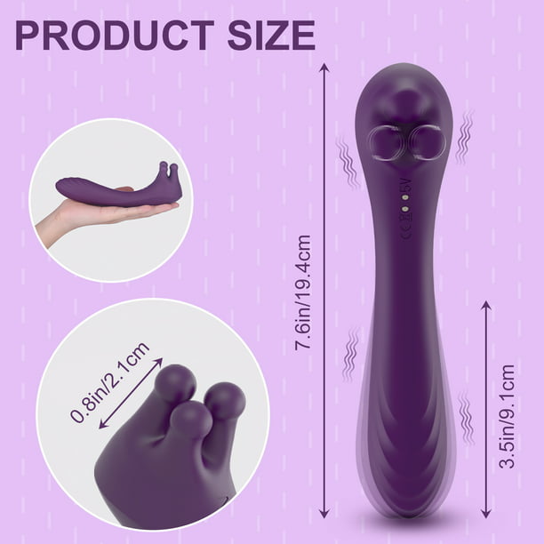 Smoive Clitoral Vibrator with Trio of Fondling Nubs, G Spot Vibrator Clitoris Stimulator, Sex Toys for Women