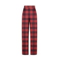 thumbnail image 4 of ZVNAΖH Womens Plaid Pajama Pants Drawstring Comfy Sleep Bottoms with Pockets, Loose Fit, Lounge Pants, S-XXL, 4 of 7