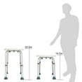 thumbnail image 5 of Kadyn Shower Stool Bath Bench with Adjustable Heights and Non-Slip Rubber for Safety and Stability, White, 5 of 7