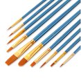 thumbnail image 3 of Blue Acrylic Paint Brush Set 10 Pcs Nylon Hair Brushes For All Purpose Oil Blue, 3 of 4