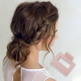 thumbnail image 2 of Unique Bargains 1 Pc Small Rectangle Frosted Hair Clips Hairdo Clip for Home Pink, 2 of 5