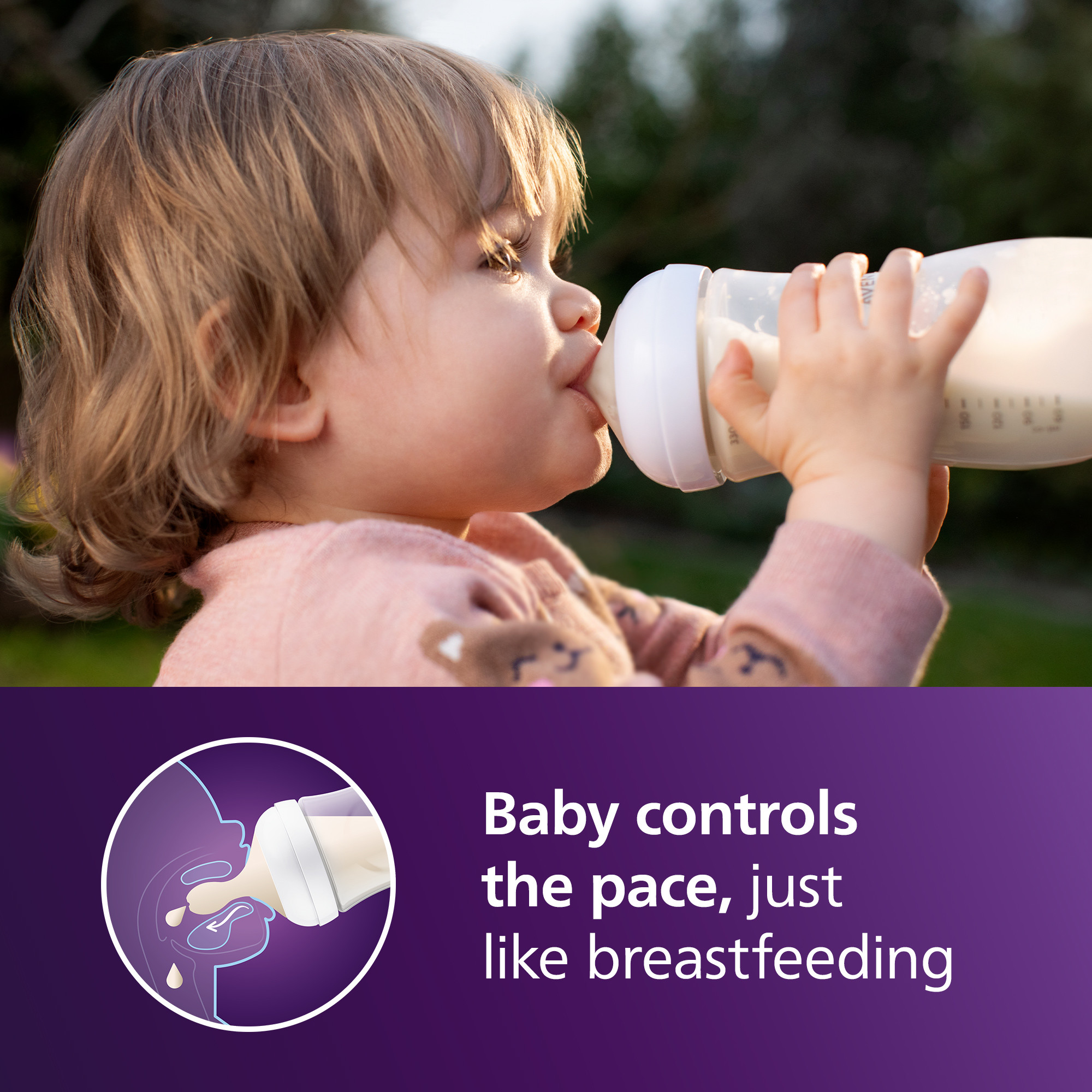 Philips Avent Natural Baby Bottles, 11 oz, Fast Flow, 3-Pack photo 2