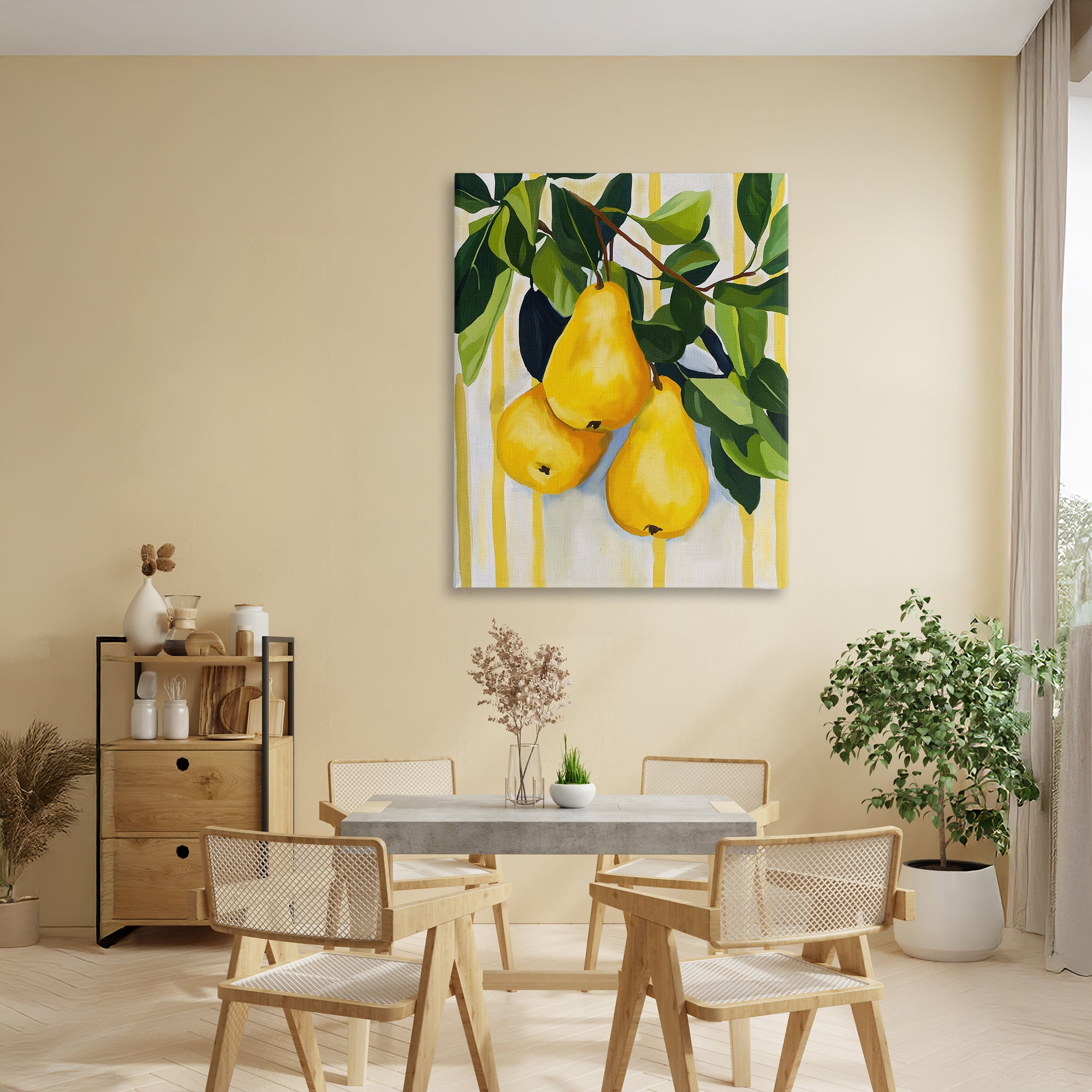 Stupell Industries Pears on Lush Branch Canvas Wall Art, design by Yen