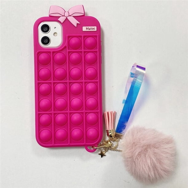 Bonita funda de teléfono rosa con corazón de amor para niña, carcasa trasera de silicona suave para iphone 14pro Max, 12, 11, 13pro Max, XR, XS Max, 7, 8Plus, Se Fivean unisex
