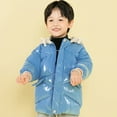 thumbnail image 4 of Esaierr Toddler Kids Winter Down Coat Baby Boys Girls Hooded Jacket Puffer Jacket Light Zipper down Outerwear for 1-7Y, 4 of 5