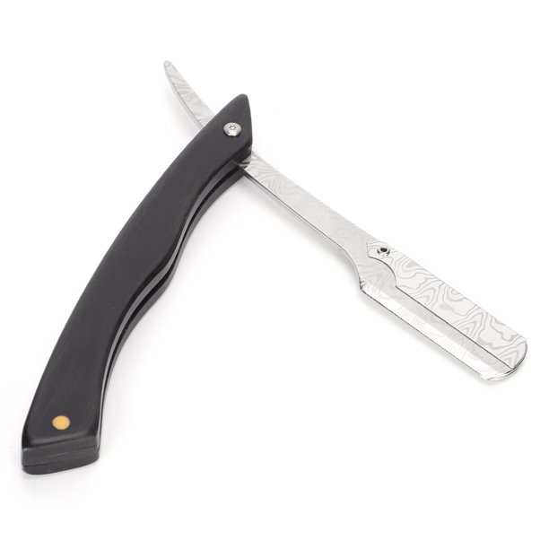 Maquinilla de afeitar recta de acero inoxidable, maquinilla de afeitar recta con mango de madera, maquinilla de afeitar manual para hombres, maquinilla de afeitar manual, parte superior de la línea
