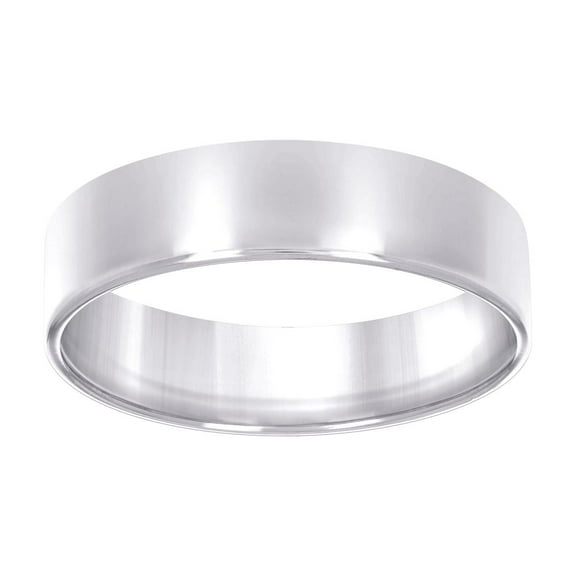 925 Sterling Silver Unisex 7mm Comfort-Fit Flat Wedding Band Ring Size 11 Wedding Band for Women and Men