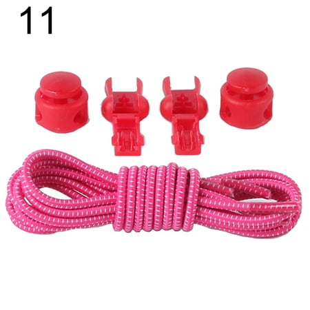 

COOLL 100cm No Tie Shoelaces Stretching Lock Lace Locking Sneaker Elastic Shoe Laces