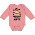 thumbnail image 3 of Inktastic Monkey I Love Hanging out with My Auntie Boys or Girls Long Sleeve Baby Bodysuit, 3 of 5