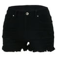 thumbnail image 6 of vigerkar Women's Frayed Denim Shorts Sexy Mini Hot Pants Cut Off Ripped Hole Booty Shorts Jeans Clubwear (Black, L), 6 of 7