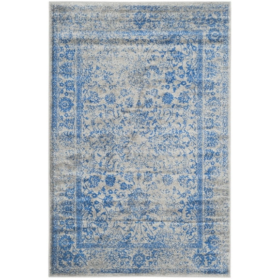 SAFAVIEH Adirondack Wyatt Traditional Distressed Area Rug, Grey/Blue, 5'1" x 7'6"