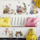 thumbnail image 4 of A set of wall stickers with rabbits, flowers and butterflies - wall decor for children's room, 4 of 5