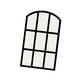 thumbnail image 2 of Espejo de pared con rejilla y panel de ventana arqueado para cocina, dormitorio y apartamento. Negro, 2 of 9