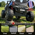 thumbnail image 5 of TOKTOO 24 Volt Ride on Toy for Big Kids, 24V Ride Ons with 4 Power EVA Wheels, 24V 2 Seater Battery Powered Ride on UTV Car, 4WD, 800W, 5.1 Mph, Kid Electric Car with Remote Control, Aged 3-8Y, Blue, 5 of 8