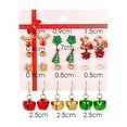 thumbnail image 5 of comerut 12 Pairs Christmas Earrings Colorful Exquisite Bell Elk Stud Earrings for New Year, 5 of 8