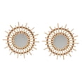 thumbnail image 4 of unbranded 2 pcs  Mirror Decor Wicker Weaving Craft Decorative Wall Mirror Indoor Mirror Decor, 4 of 8