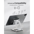 thumbnail image 3 of Soporte para tableta Nulaxy, doble plegable, de aluminio, para iPad, plateado, 3 of 6