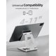 thumbnail image 3 of Soporte para tableta Nulaxy, doble plegable, de aluminio, para iPad, plateado, 3 of 6