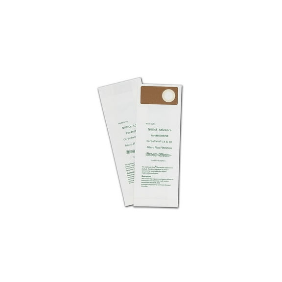 Green Klean GK-CARPTWN-P 10 in. Replacement Vacuum Bags