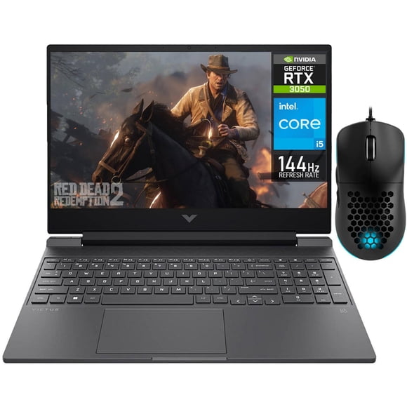Laptop Gamer HP Victus GeForce RTX 3050 Intel Core i5 12450H RAM 32GB 512GB SSD 15.6 144Hz Windows 11 Home + Mouse DXT Gaming Teclado en Ingles azul
