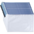 thumbnail image 1 of 10 bolsas con cremallera para archivos, bolsa con cremallera, bolsa para documentos de PVC, carpetas con cremallera, bolsa para documentos, organizador de recibos para oficina, escuela, hogar, viajes, 1 of 8