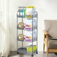 thumbnail image 6 of HomeKingdee Narrow Places Slim Rolling Storage Cart Clear Organizer Shelf with Wheels Tight Spaces Organizer Rack for Bathroom Office Dorms Kitchen, 6 of 6