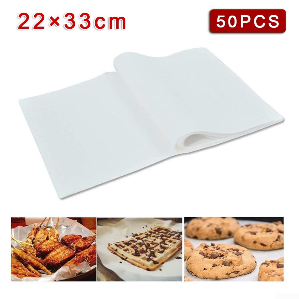 Bleached White Parchment Paper Baking Sheets Pan Liner 12x16 100 Pack 