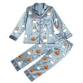 thumbnail image 4 of XIYON Halloween Pajamas Set for Women Pumpkin Ghost Print Long Sleeve Top and Long Pants Sleepwear 2 Piece Nightwear Comfort Loungewear for Festival Daily Wear, 4 of 4