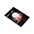 thumbnail image 3 of MKHERT Soccer Ball in Fire and Water Placemats Table Mats for Dining Room Kitchen Table Decoration 12x18 inch,Set of 4, 3 of 4