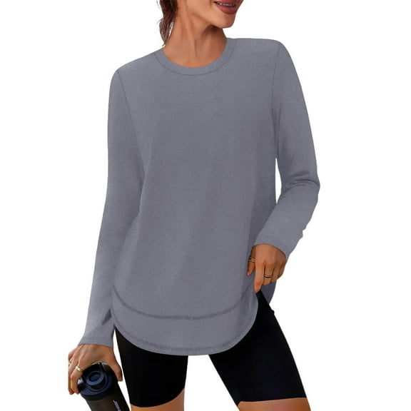 TrdSipl Womens Workout Tops Long-Sleeve Quick-Dry Upf 50 Sun Protection Shirts Light Weight Loose Fit Sport Tshirts for Gym Hiking
