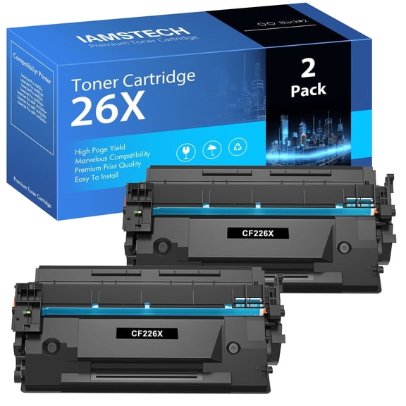 26X Black Toner Cartridge 2-Pack Compatible for 26X 26A CF226X CF226A LaserJet Pro MFP M426fdw M402n M402dn M402dw M402 M426fdn M426dw M426 Series Printer High Yield Ink