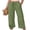 Army Green, variant on Womens Casual Wide Leg Pants Elastic Waist Drawstring Lightweight Flowy Beach Palazzo Pants with Pockets