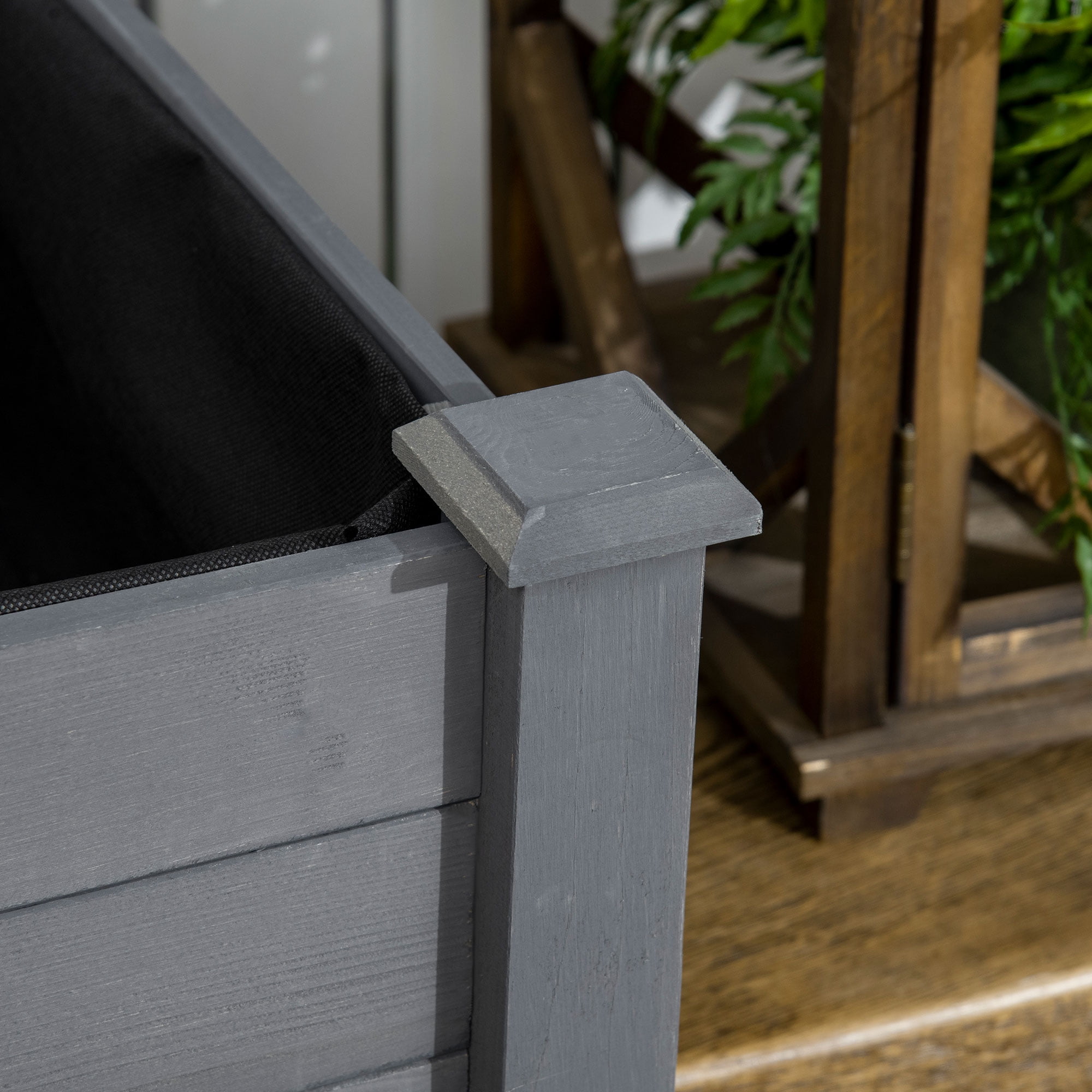 AsterOutdoor Raised Garden Bed with Legs, Elevated Wooden Planter Box, Self-Draining with Liner for Vegetables, Herbs & Flowers
