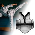 thumbnail image 6 of Widealiff Karate Chest Guard Sanda Women Men Kids Kickboxing Taekwondo Protector Vest Black S, 6 of 6