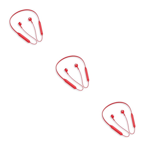Methold Auriculares para el cuello Control de botón compatible con Bluetooth Auricular Estéreo Portátil Manos libres Música Auricular para caminar Type1 NO1