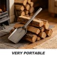 Hytrove Fireplace Scoop Grey Color Iron Ash Shovel for Wood Stove and ...