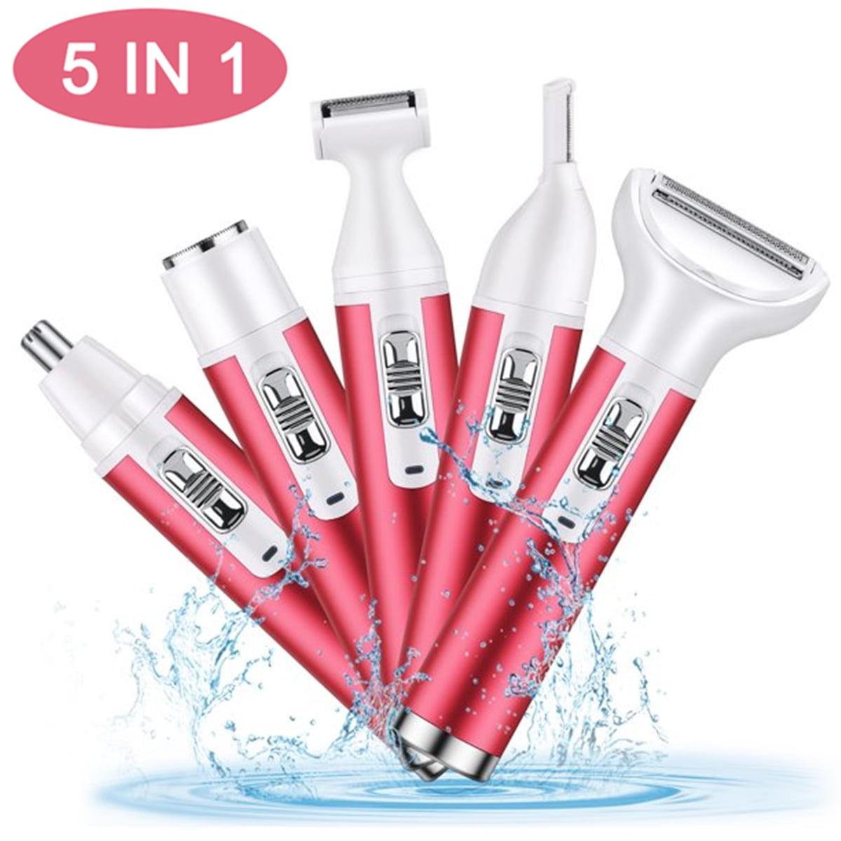 Electric Shaver for Women, 5 in 1 Rechargeable Razor Waterproof