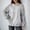 Gray, variant on Women's Hoodie Off Shoulder Pullover Pockets Solid Color Long Sleeve Fashion Comfort Wear​​