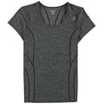 thumbnail image 3 of Reebok T-Shirt de Base Chiné à Varices pour Femmes, Noir, Très Grand, 3 of 3