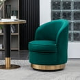 thumbnail image 6 of Wania Contemporary Velvet Swivel Chair in Green, 6 of 13