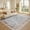 Brown/Blue, variant on Uermei 9'x12' Large Soft Area Rug: Machine Washable Non-Slip Carpet, Farmhouse Vintage Floor Mat for Living Room Bedroom Dining Room - Beige Blue