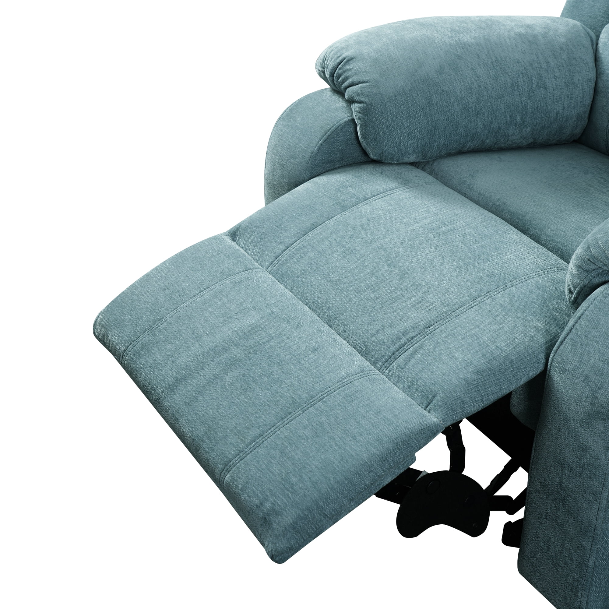 TiramisuBest Manual Recliner Chair,Chenille Upholstered Adjustable Lounge Armchair for Living Room,Teal