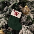 thumbnail image 2 of Christmas Stockings with Initial - Embroidered Monogram Letter Knit Stockings in Red White for Fireplace Mantel, Xmas Tree Decorations and Family Holiday Traditions, 2 of 3