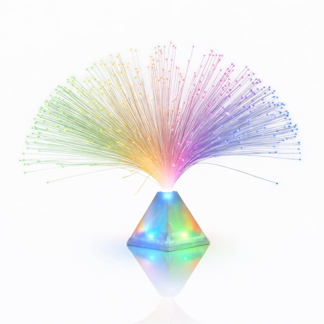 Centro de Mesa Pirámide de Fibra Óptica blinkee con Luz LED de 38 cm
