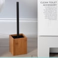 thumbnail image 4 of Bath Bliss Small Square Oslo Bamboo Toilet Bowl Brush, 4 of 10