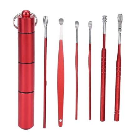 6PCS Earpick Set Earwax Curette Remover Ear Spoon Cleaning Tool for Adult Children for Home Beauty Salon